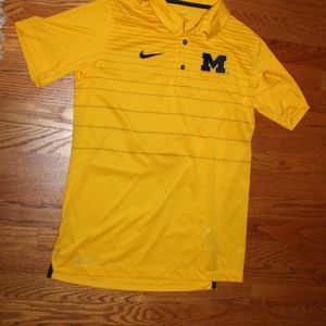 Maize Nike X University of Michigan Dri-Fit Polo